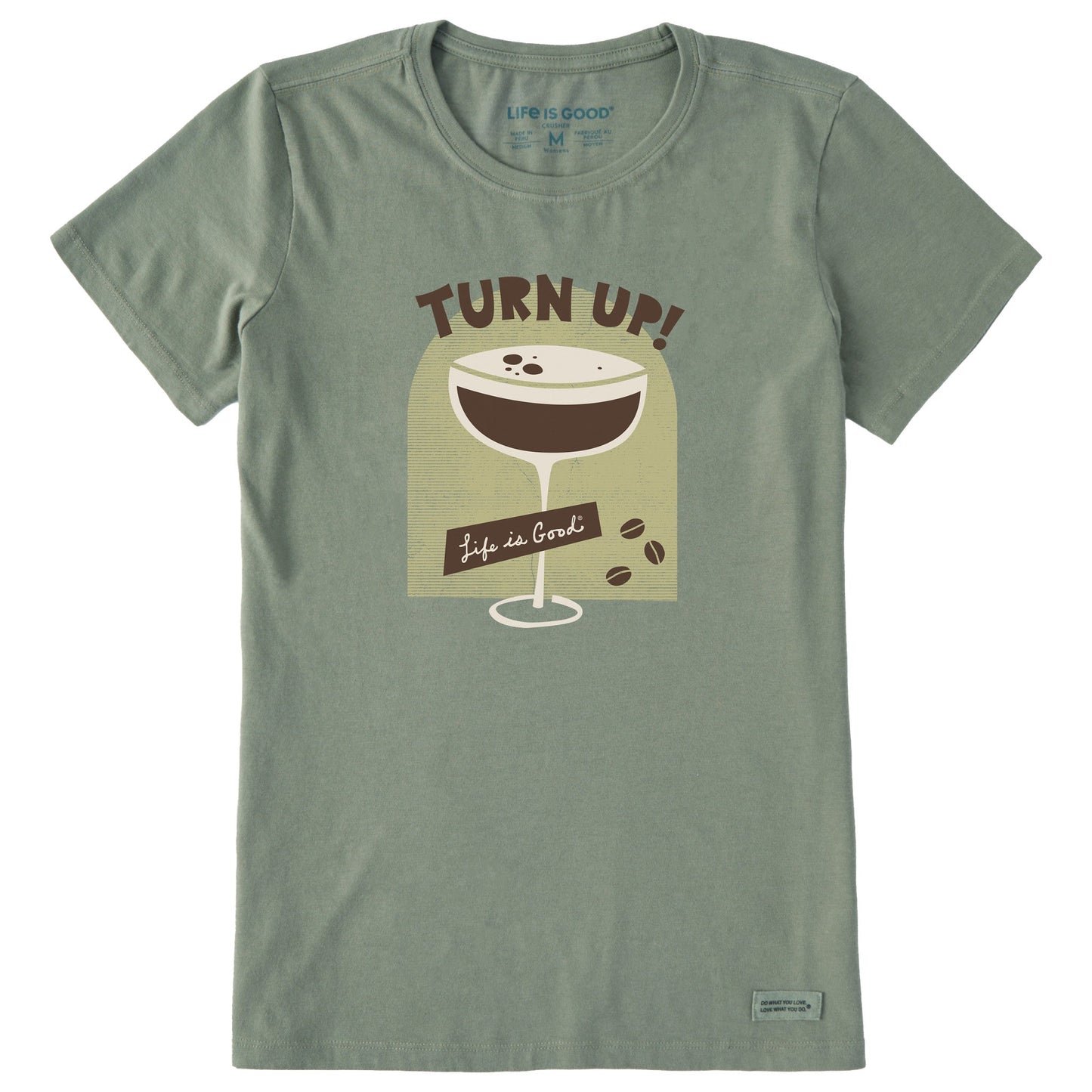 Women's Turn Up Espresso Martini Short Sleeve Crusher Tee