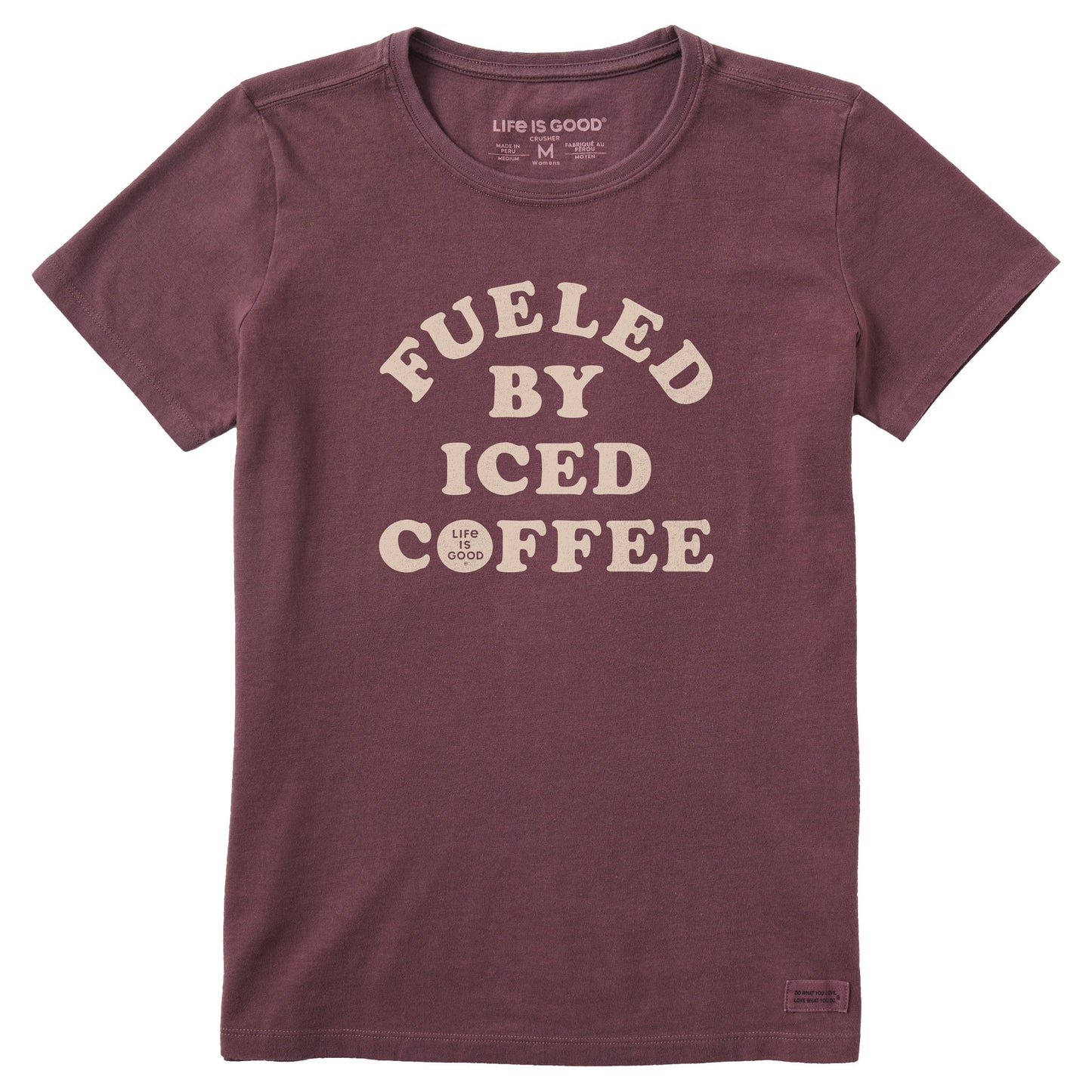 Women's Fueled by Iced Coffee Short Sleeve Crusher Tee