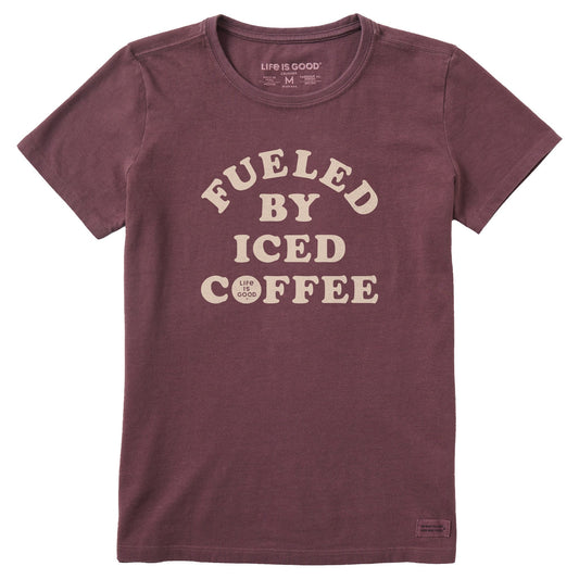 Women's Fueled by Iced Coffee Short Sleeve Crusher Tee