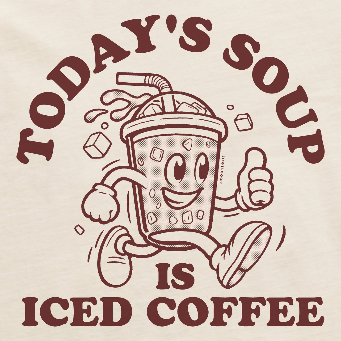 Women's Today's Soup is Iced Coffee Short Sleeve Crusher Boxy Tee