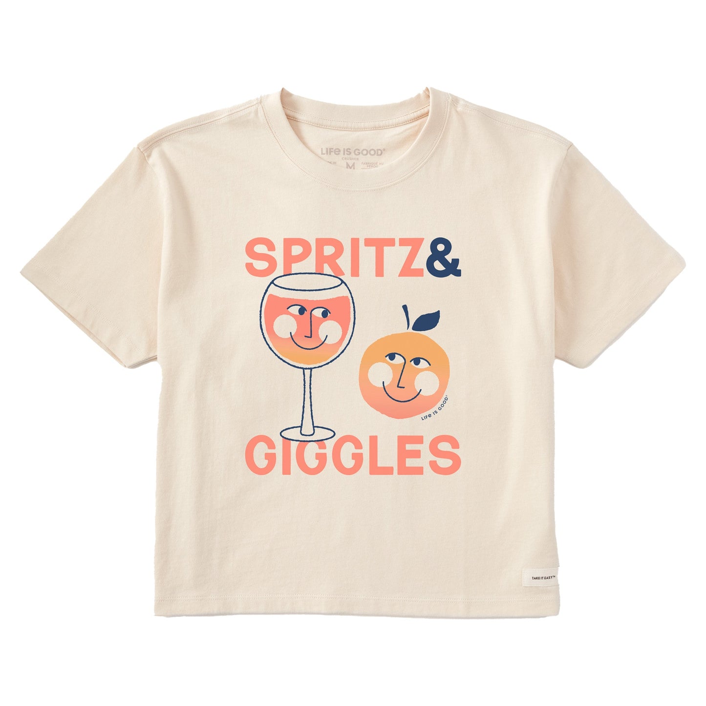 Women's Aperol Spritz and Giggles Short Sleeve Crusher Boxy Tee