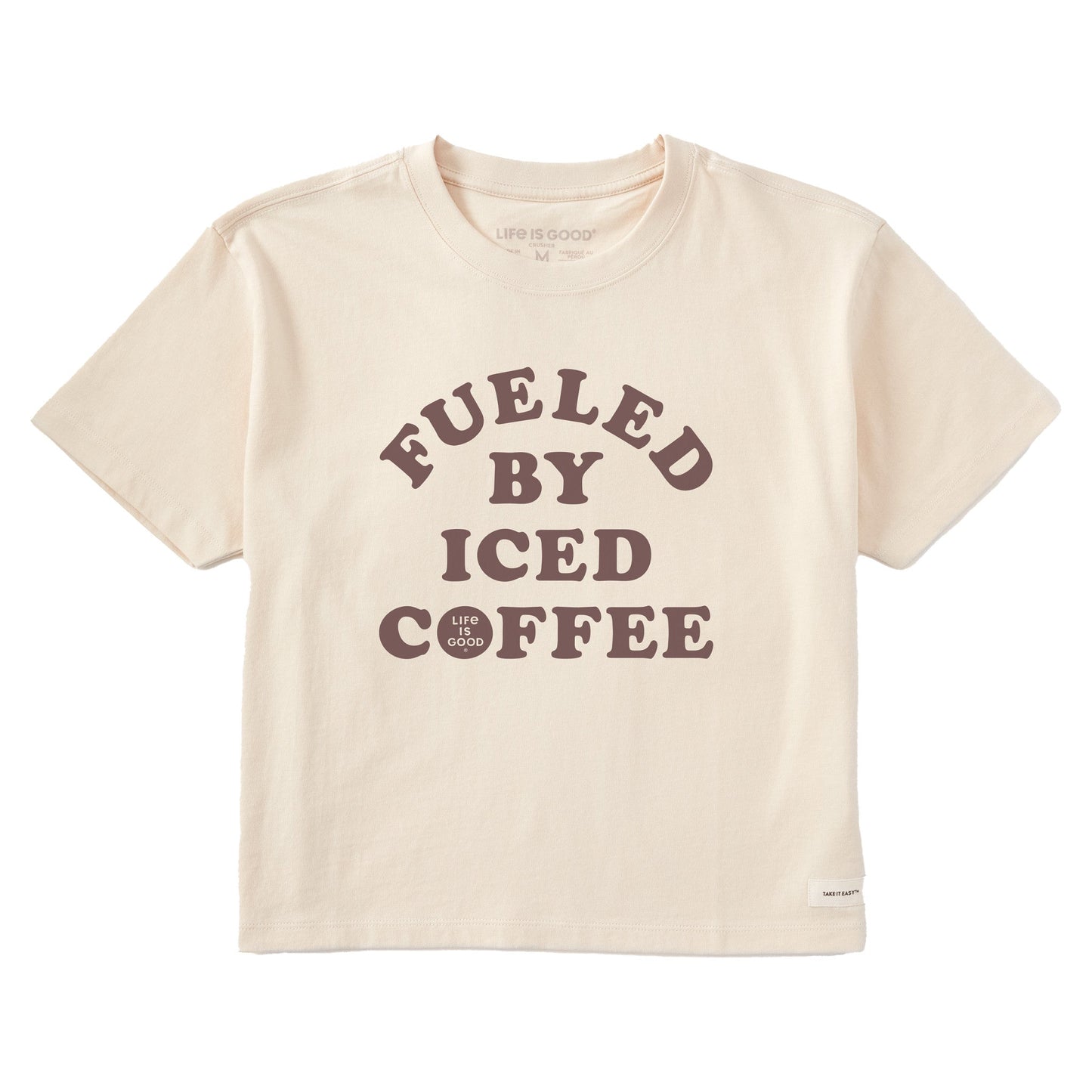 Women's Fueled by Iced Coffee Short Sleeve Crusher Boxy Tee