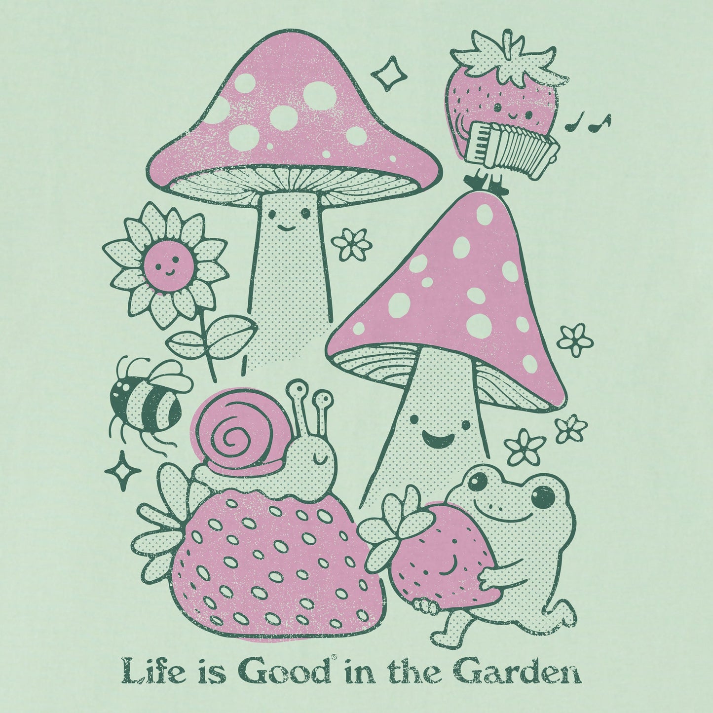 Kids Life is Good in the Garden Short Sleeve Crusher Tee