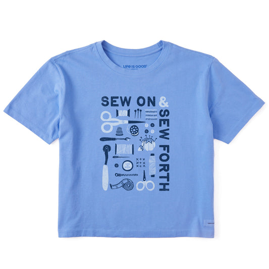 Women's Sew On and Sew Forth Tools Short Sleeve Crusher Boxy Tee