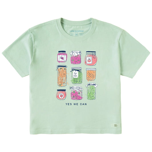 Women's Yes We Can Veggies Short Sleeve Crusher Boxy Tee