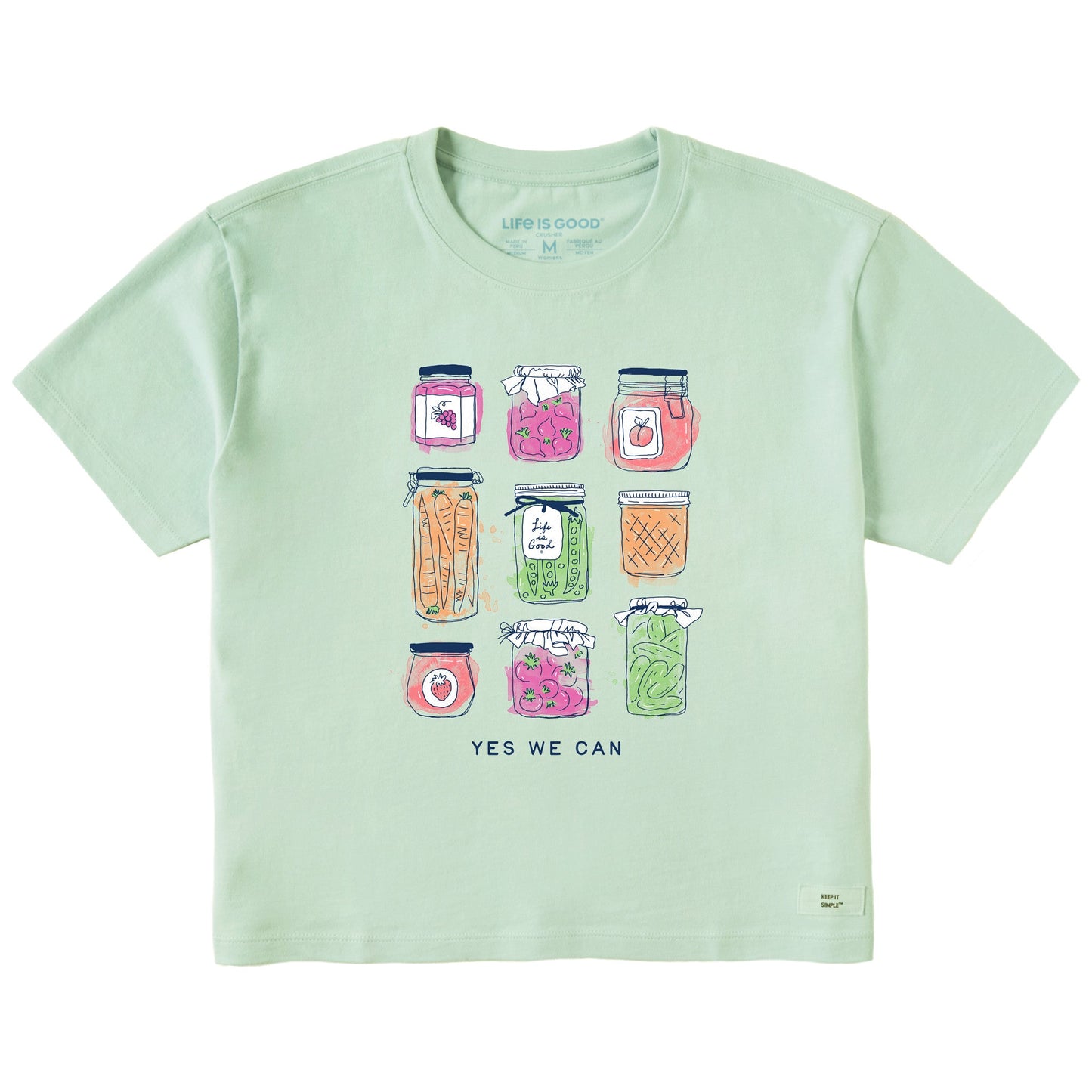 Women's Yes We Can Veggies Short Sleeve Crusher Boxy Tee