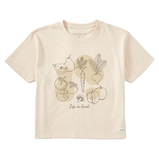 Women's Delicate Plant Medley Short Sleeve Crusher Boxy Tee
