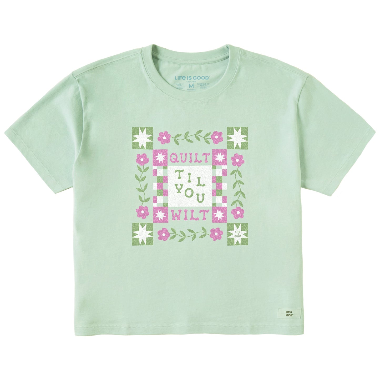 Women's Quilt Til You Wilt Short Sleeve Crusher Boxy Tee