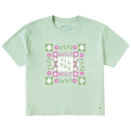 Women's Quilt Til You Wilt Short Sleeve Crusher Boxy Tee