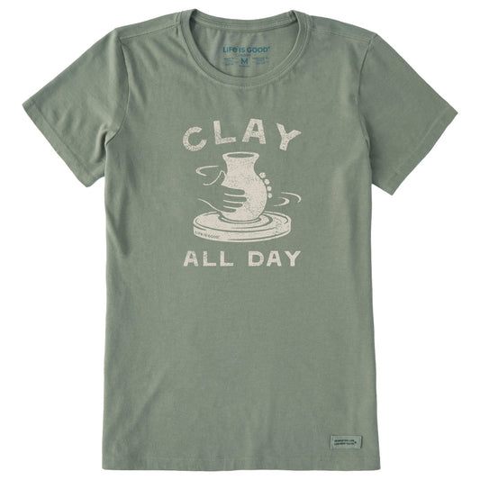 Women's Clay All Day Pottery Short Sleeve Crusher Tee