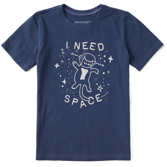 Kids I Need Space Cat Short Sleeve Crusher Tee