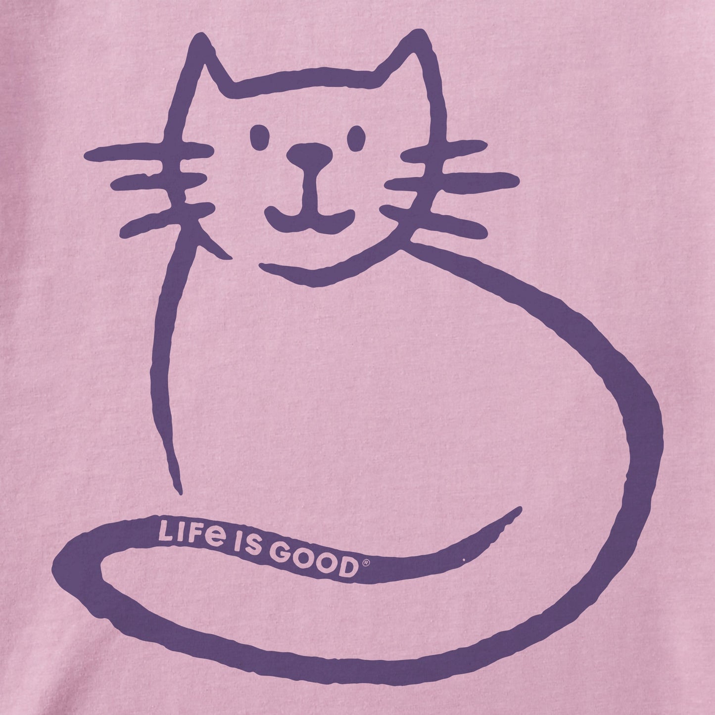 Kids Simple Brushed Cat Short Sleeve Crusher Tee