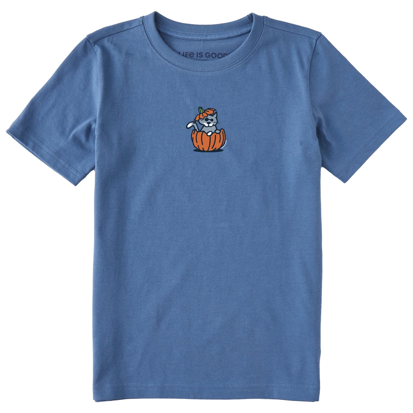 Kids Pumpkin House Cat Short Sleeve Crusher Tee