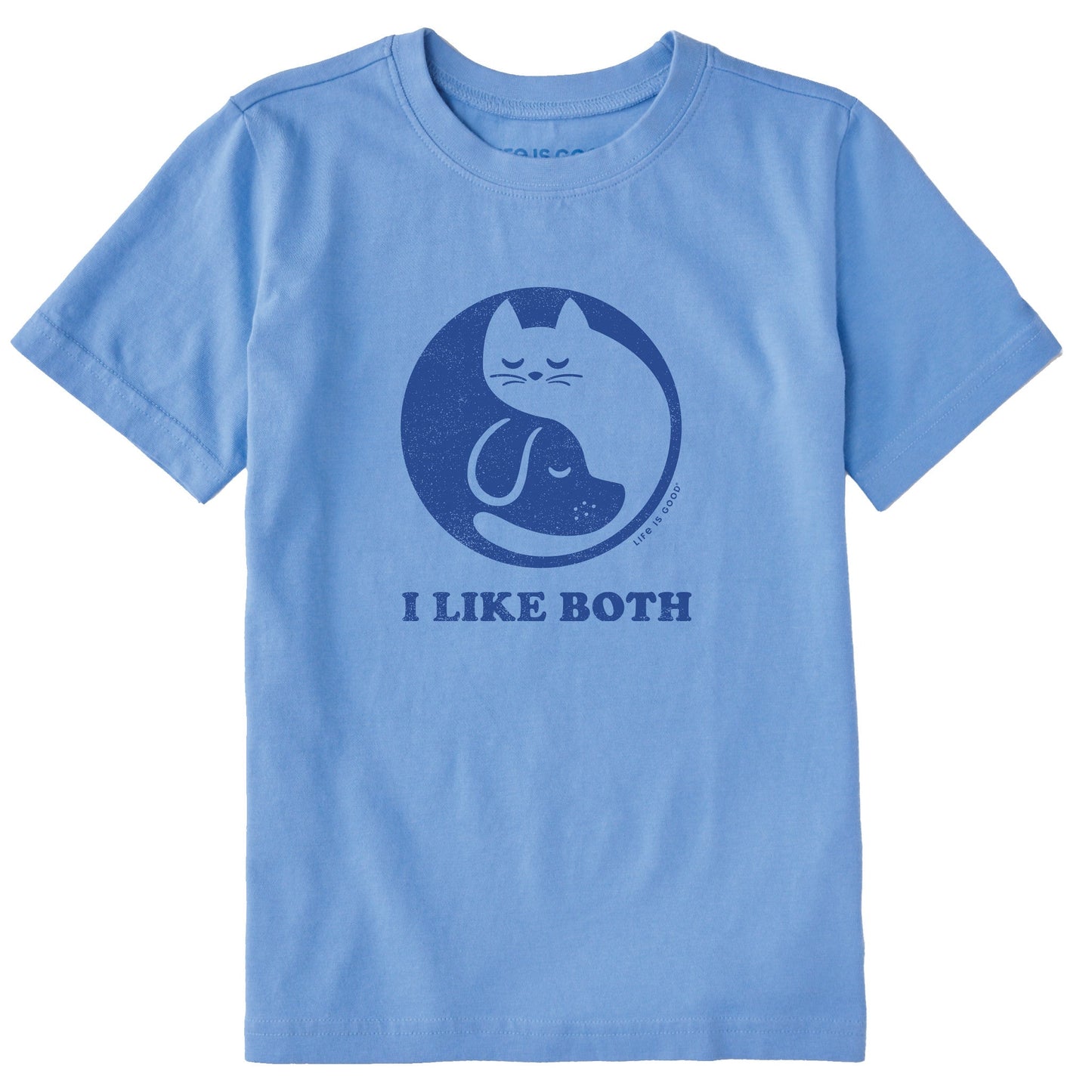 Kids I Like Both Cats and Dogs Short Sleeve Crusher Tee