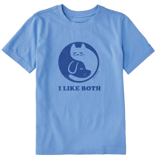 Kids I Like Both Cats and Dogs Short Sleeve Crusher Tee
