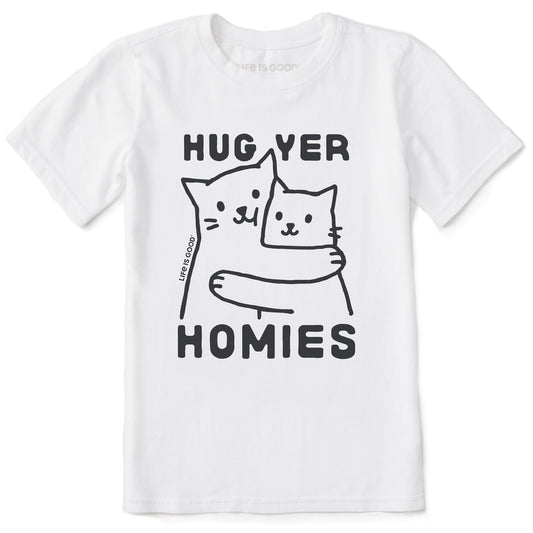 Kids Hug Yer Homies Cats Short Sleeve Crusher Tee