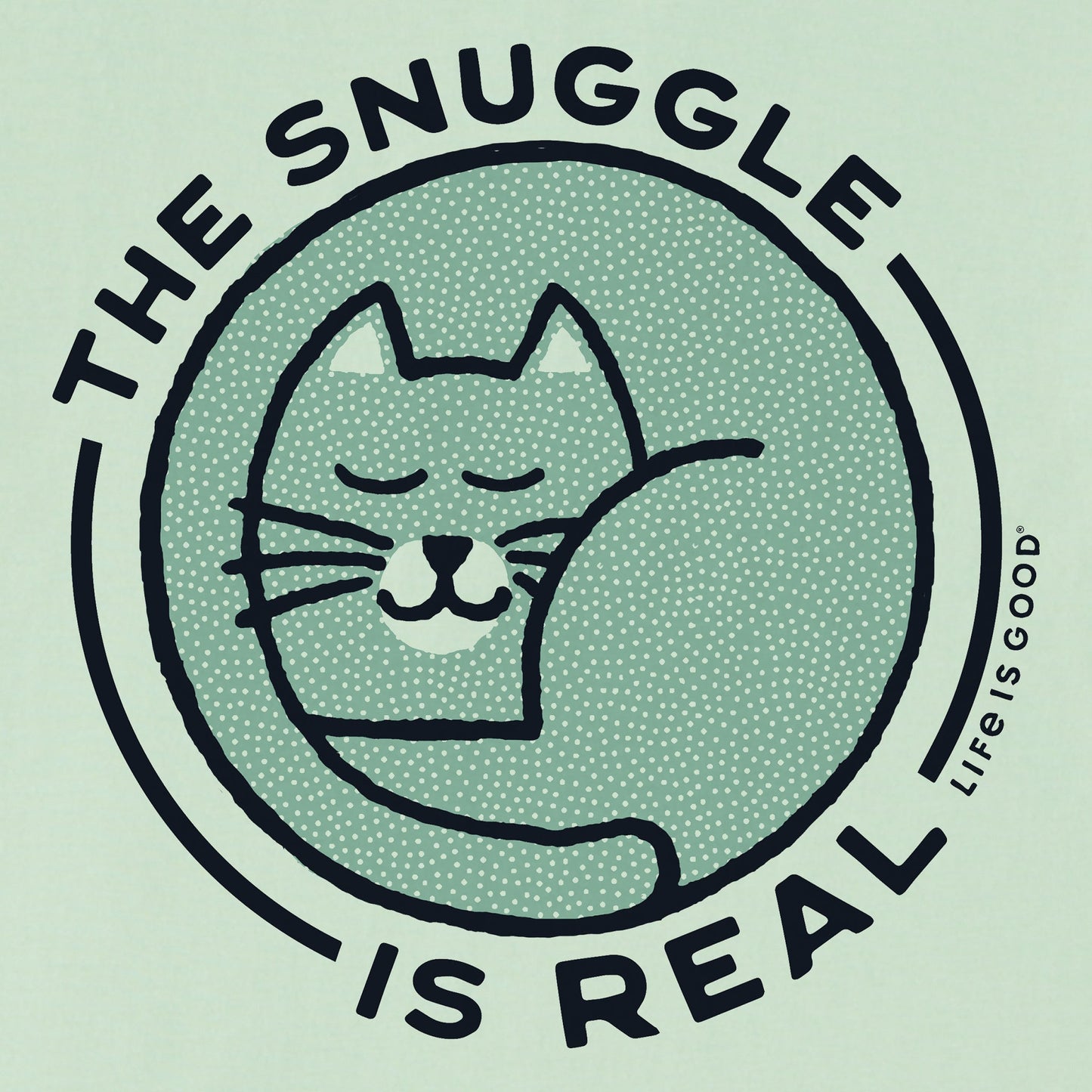 Kids The Snuggle is Real Cat Short Sleeve Crusher Tee