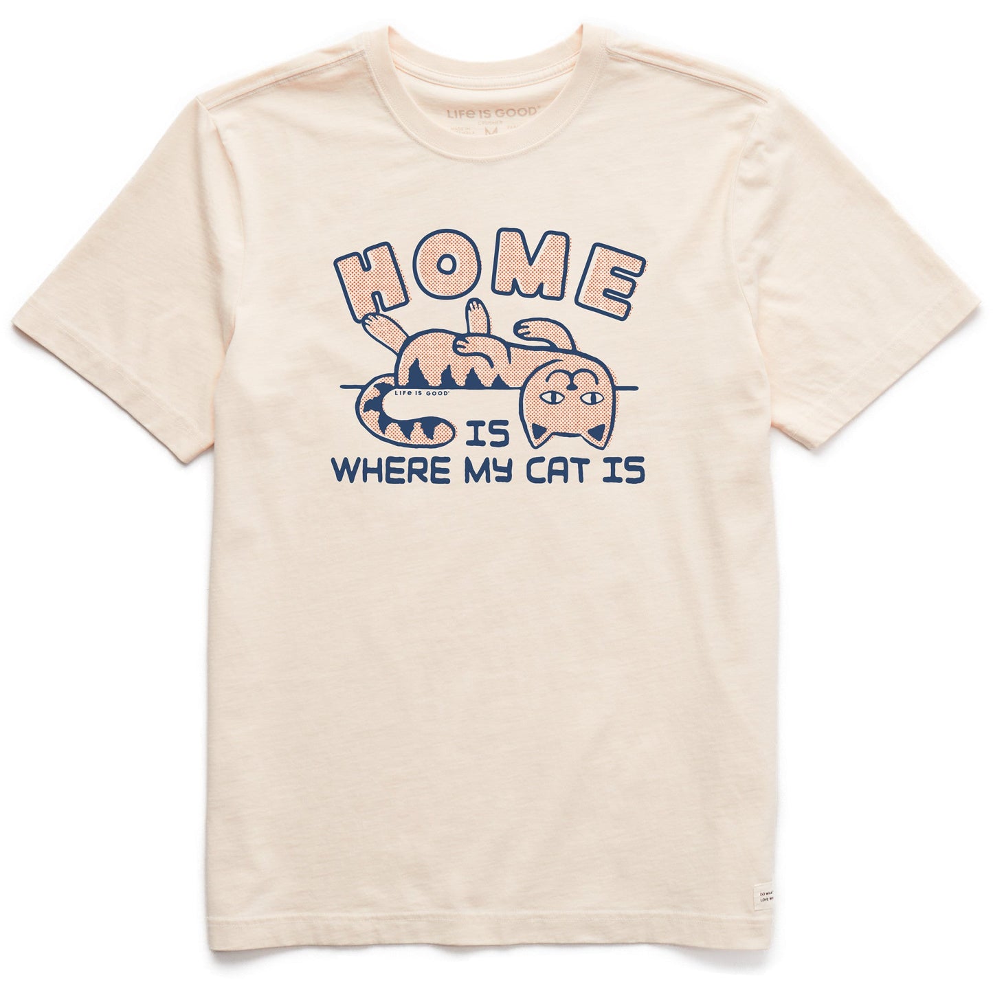 Men's Home is Where My Cat Is Short Sleeve Crusher Tee