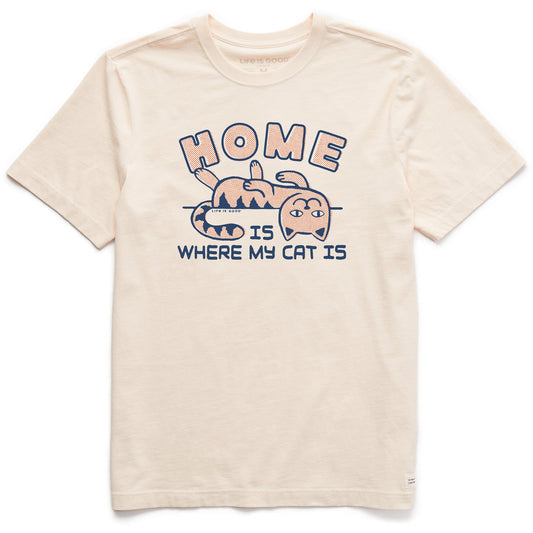 Men's Home is Where My Cat Is Short Sleeve Crusher Tee