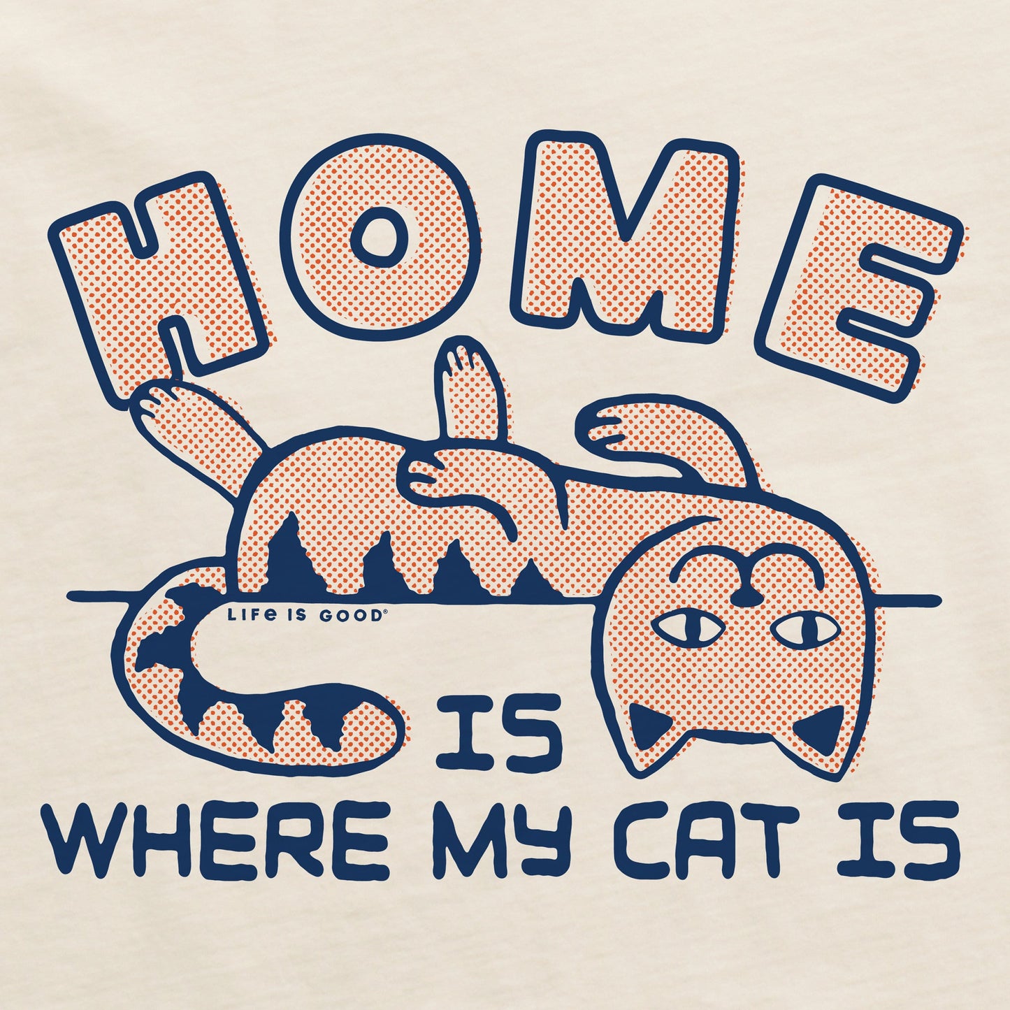 Men's Home is Where My Cat Is Short Sleeve Crusher Tee