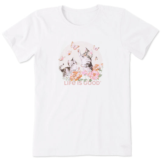 Women's Butterfly Kittens Short Sleeve Tee