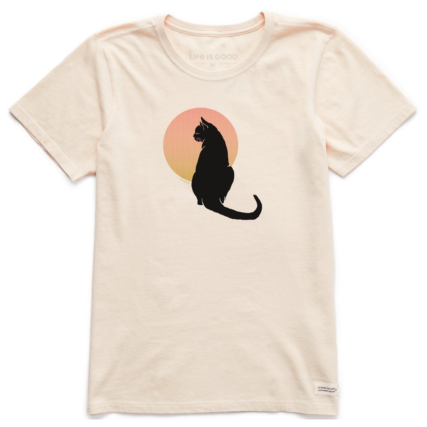 Women's Sunset Cat Short Sleeve Crusher Tee