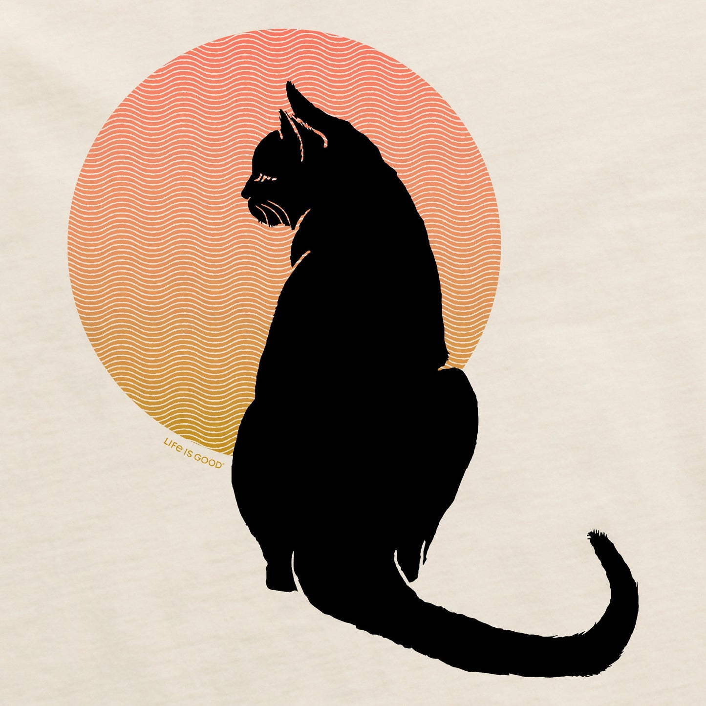 Women's Sunset Cat Short Sleeve Crusher Tee