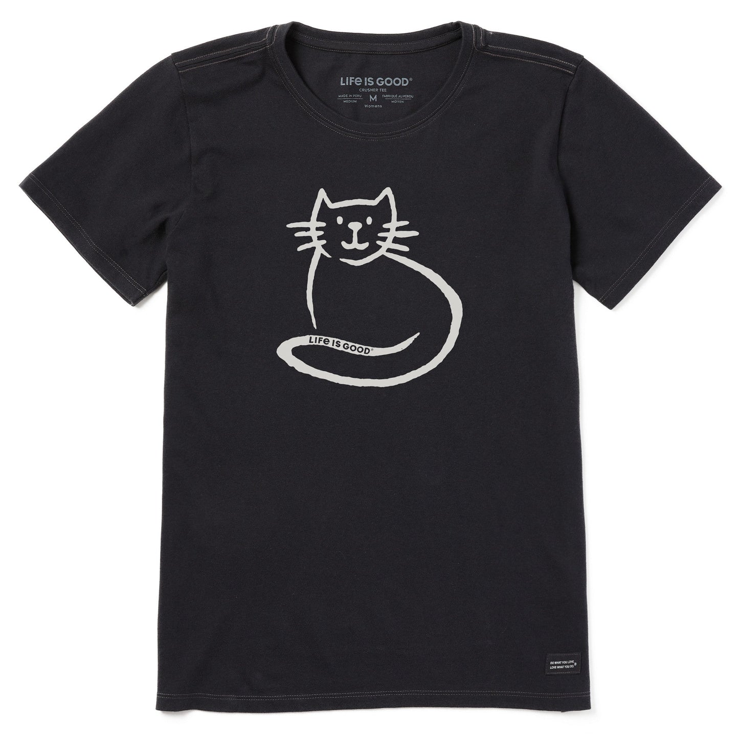 Women's Simple Brushed Cat Short Sleeve Tee