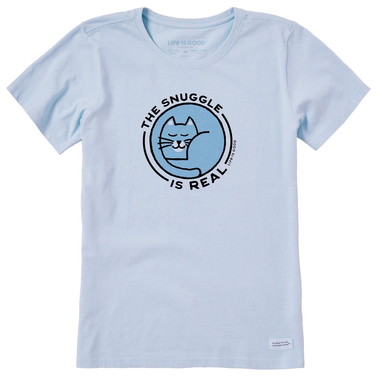 Women's The Snuggle is Real Cat Short Sleeve Crusher Tee
