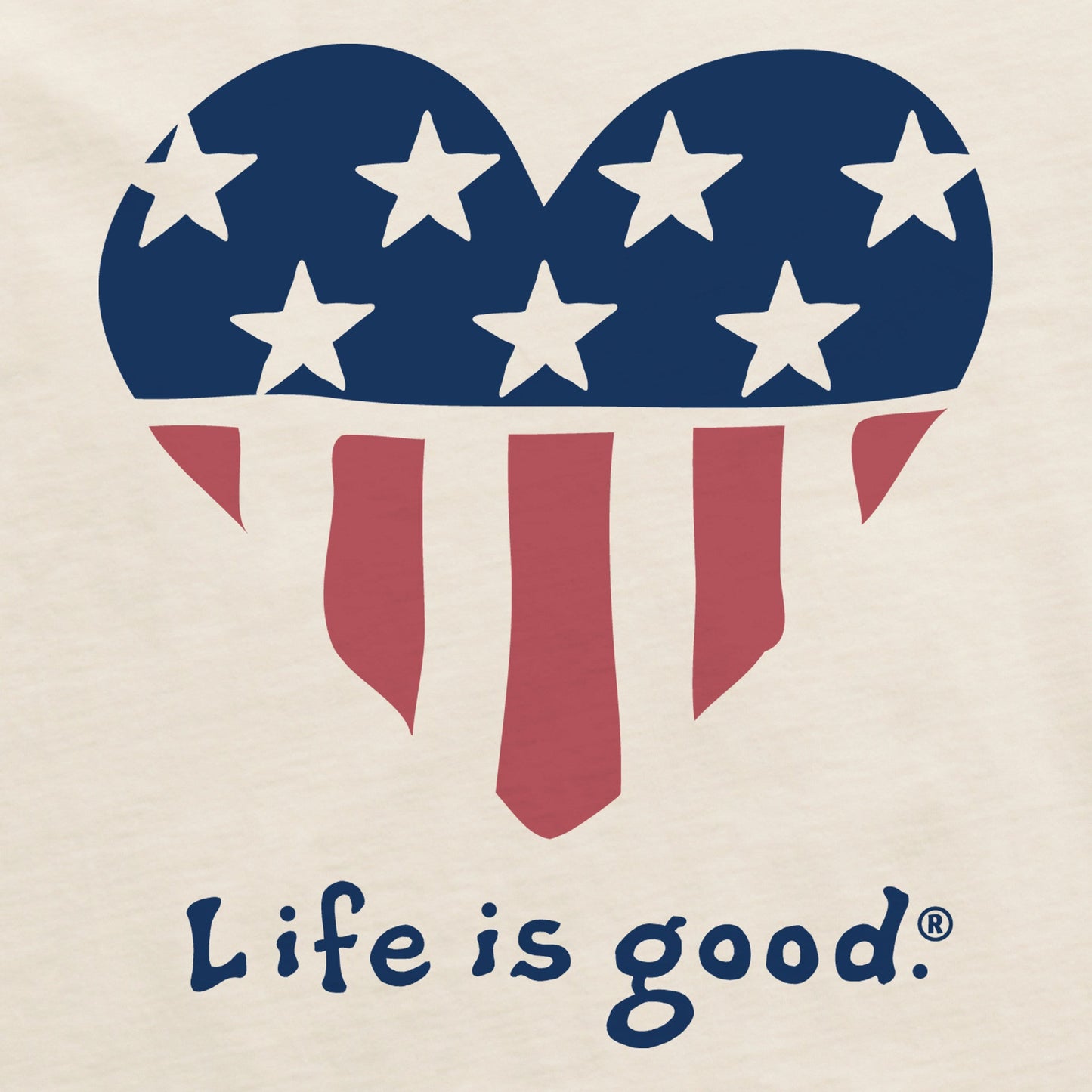 Women's USA Heart Short Sleeve Crusher Boxy Tee