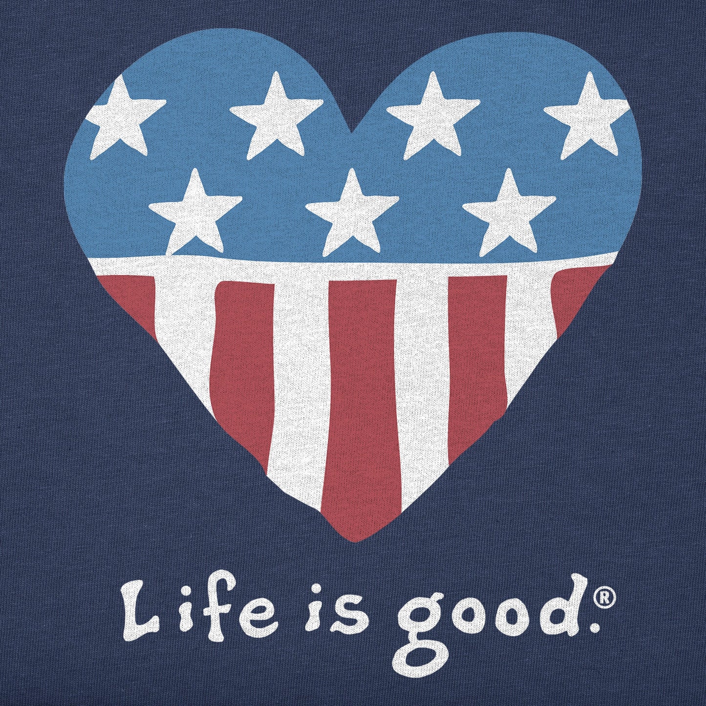 Women's USA Heart Short Sleeve Crusher Boxy Tee