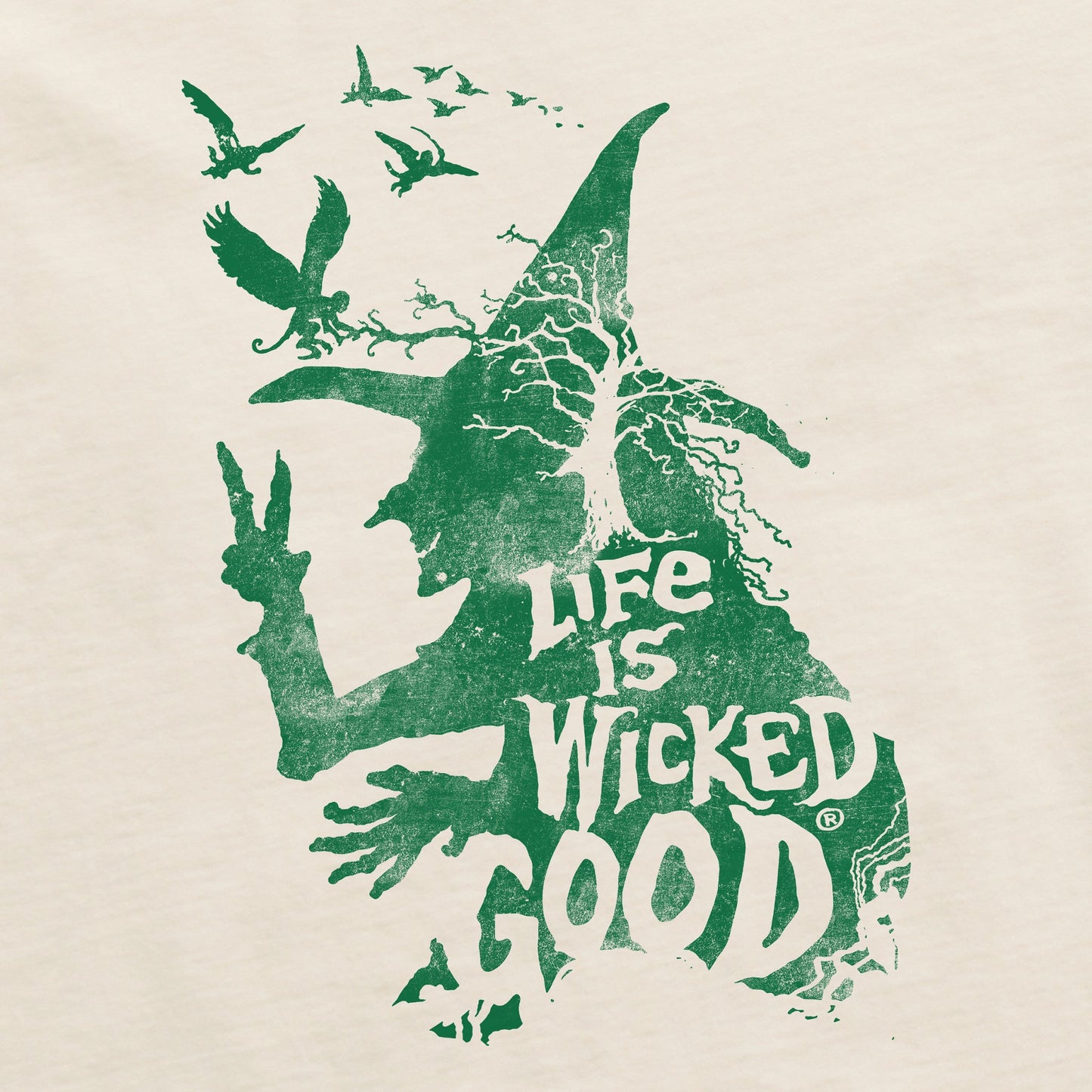 Women's Wizard of Oz Life is Wicked Good Witch Short Sleeve Crusher Boxy Tee