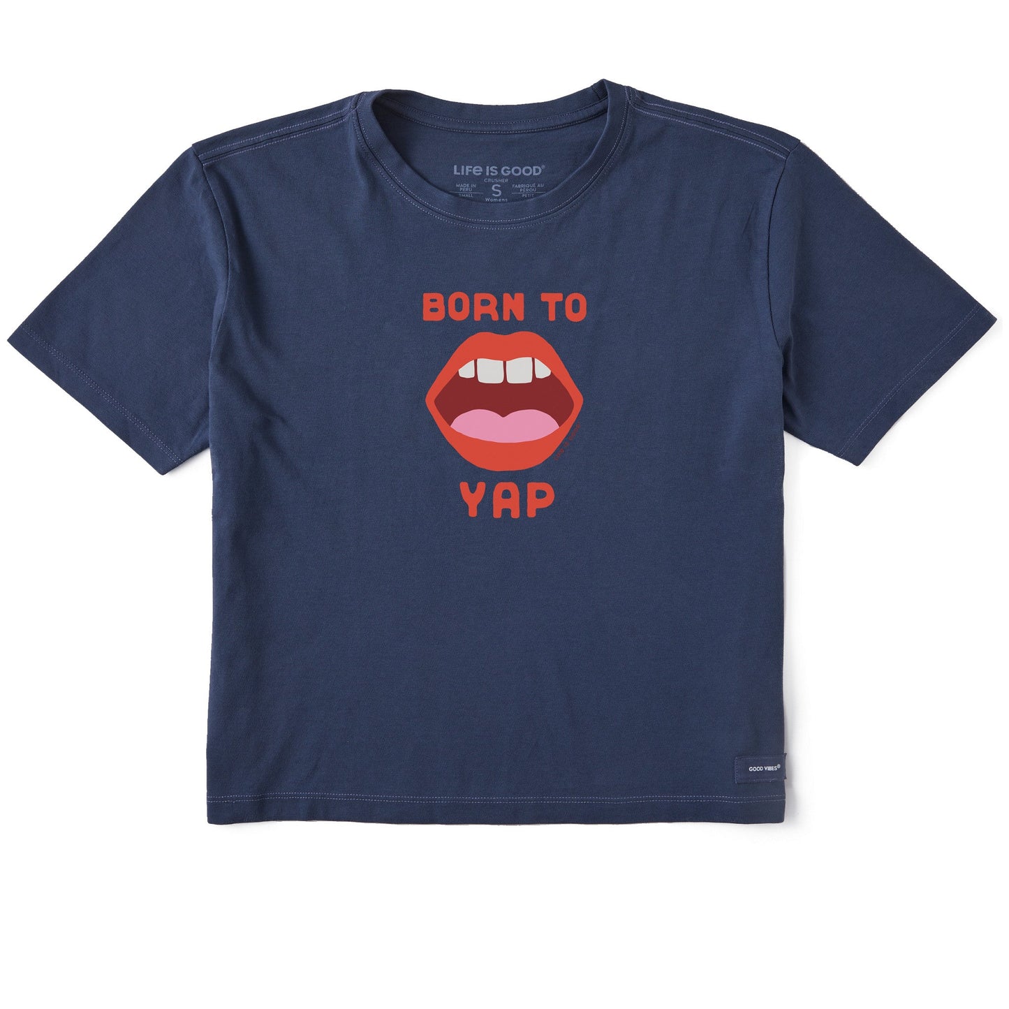Women's Born to Yap Short Sleeve Crusher Boxy Tee