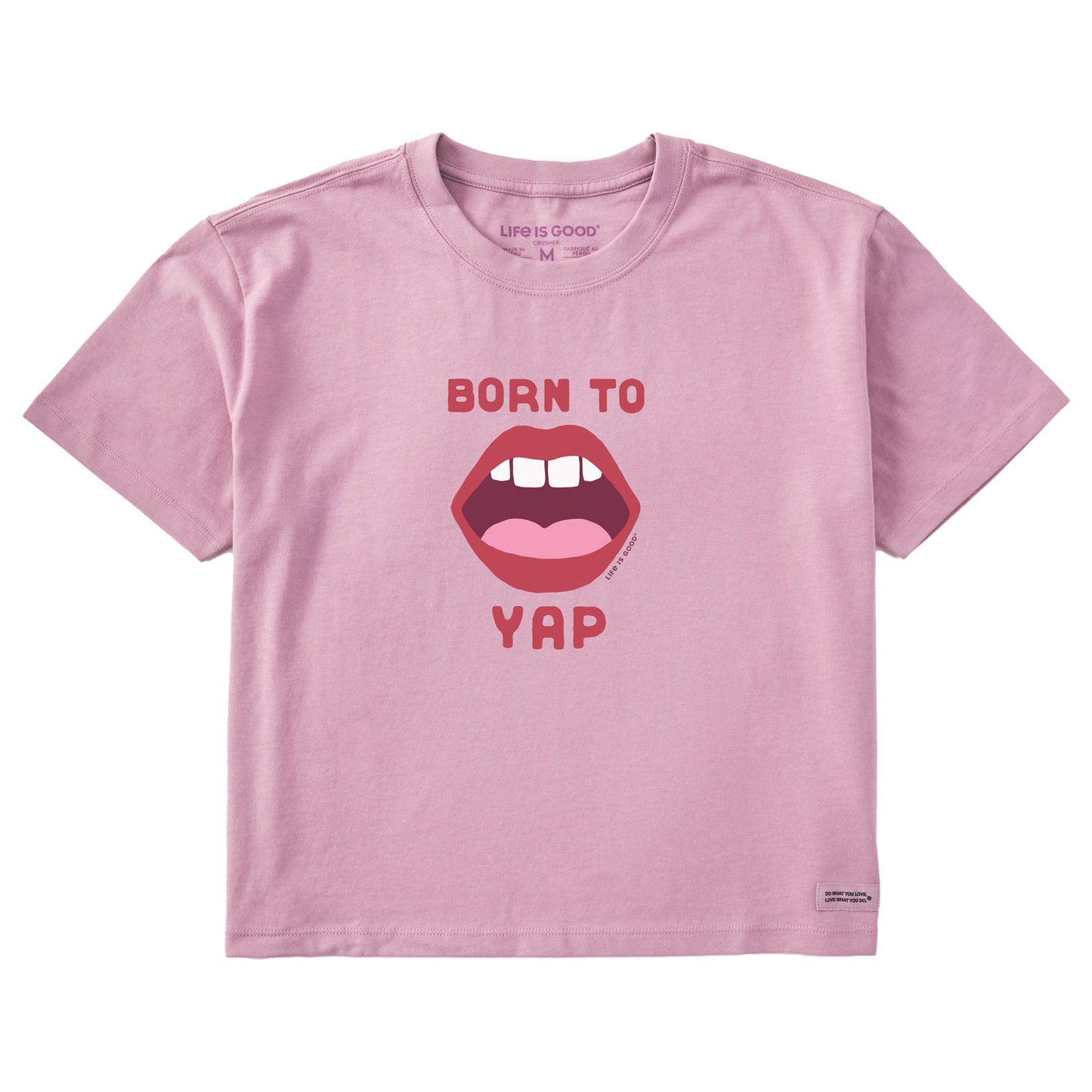 Women's Born to Yap Short Sleeve Crusher Boxy Tee