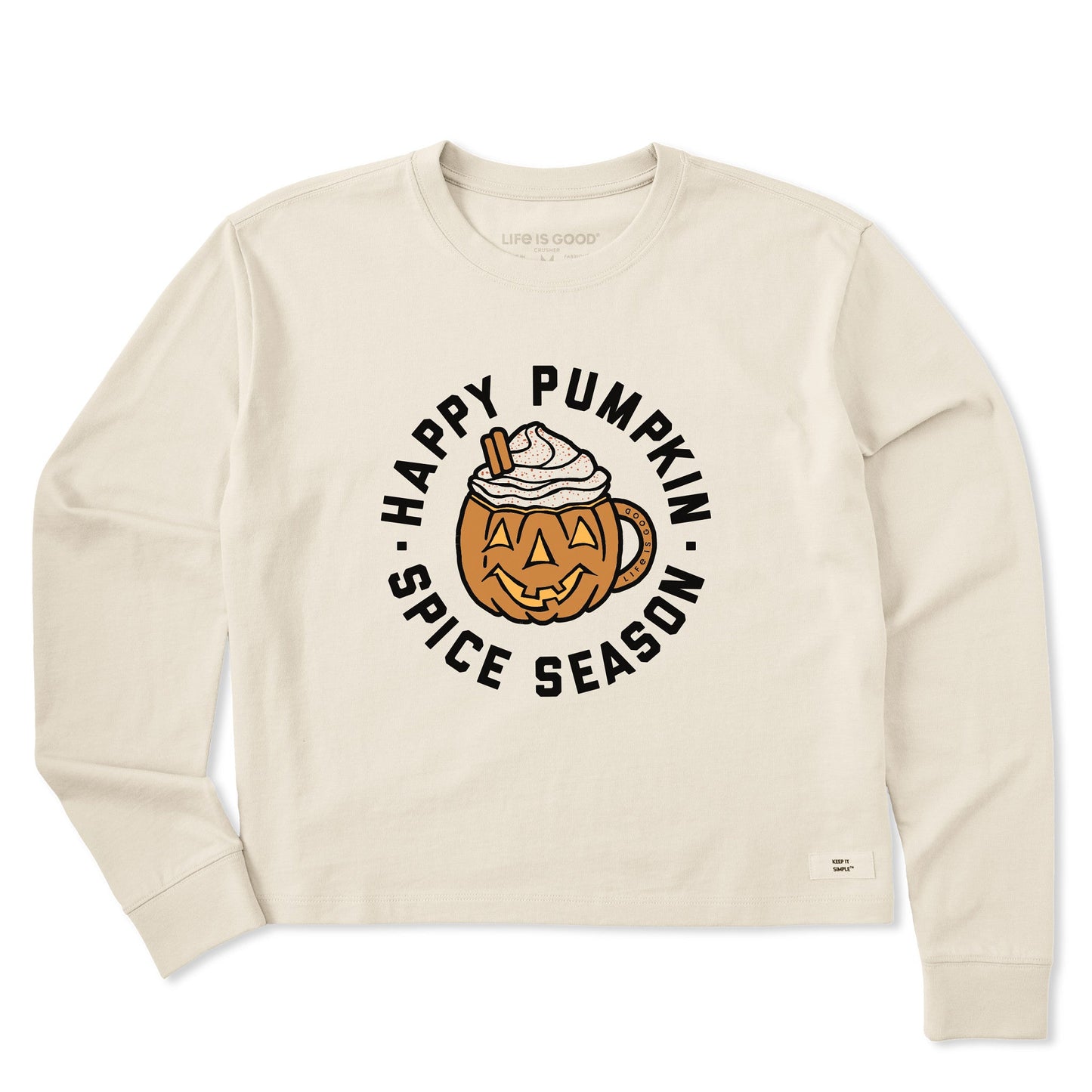 Women's Pumpkin Spice Season Long Sleeve Crusher Boxy Tee