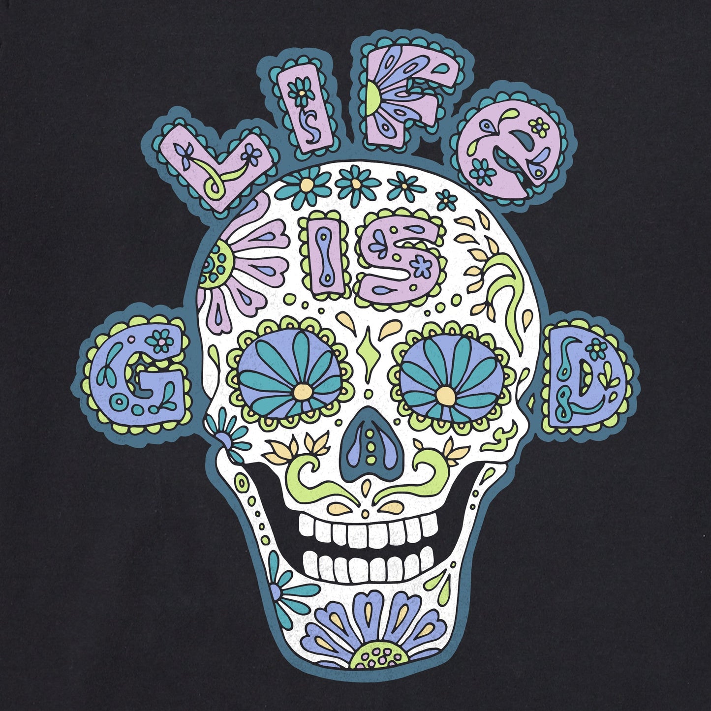 Women's Skull Long Sleeve Crusher Boxy Tee