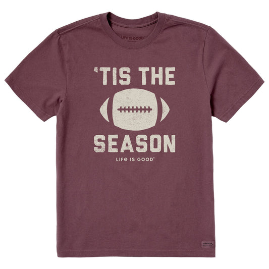 Men's Tis The Football Season Short Sleeve Crusher Tee