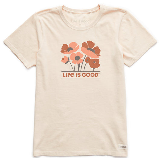 Women's Autumn Flowers Short Sleeve Crusher Tee