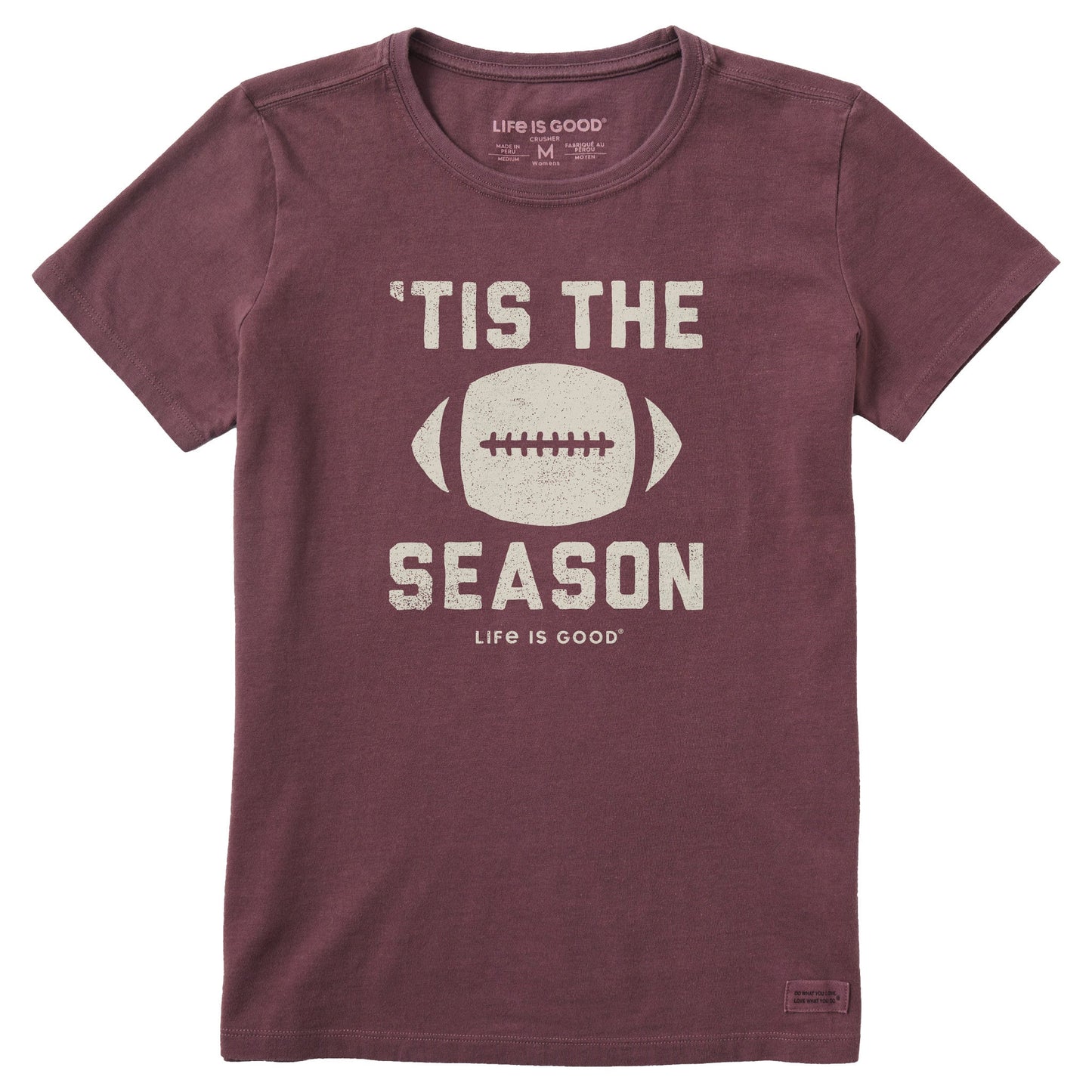 Women's Tis The Football Season Short Sleeve Crusher Tee