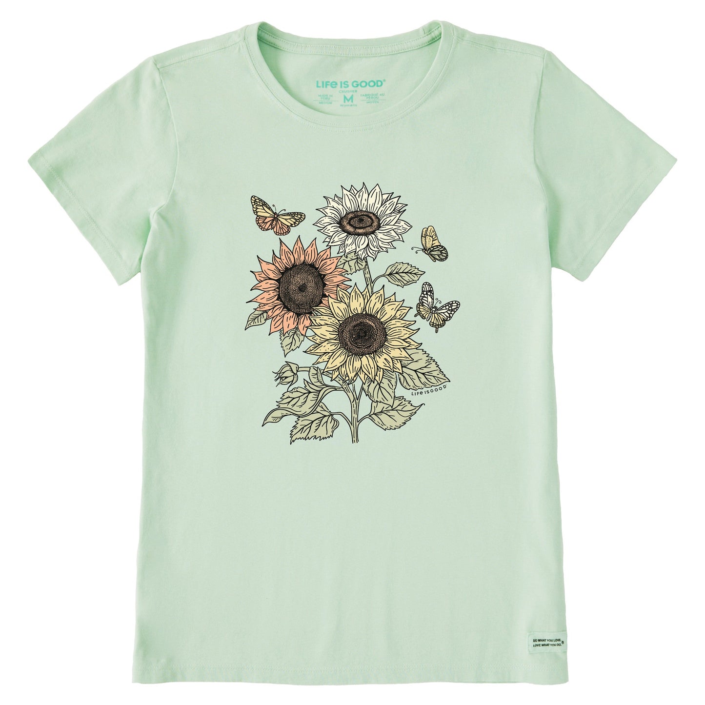Women's Sunflowers n' Butterflies Short Sleeve Crusher Tee