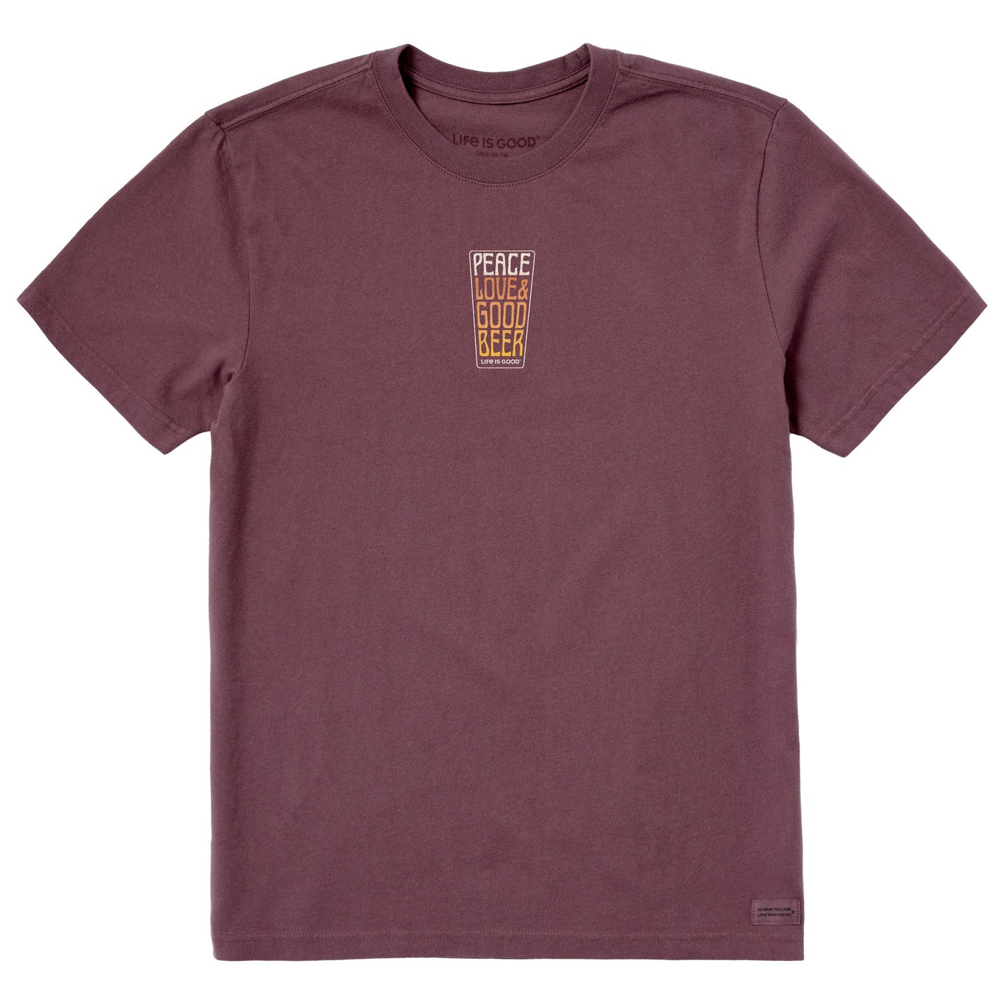 Men's Peace Love & Good Beer Short Sleeve Crusher Tee
