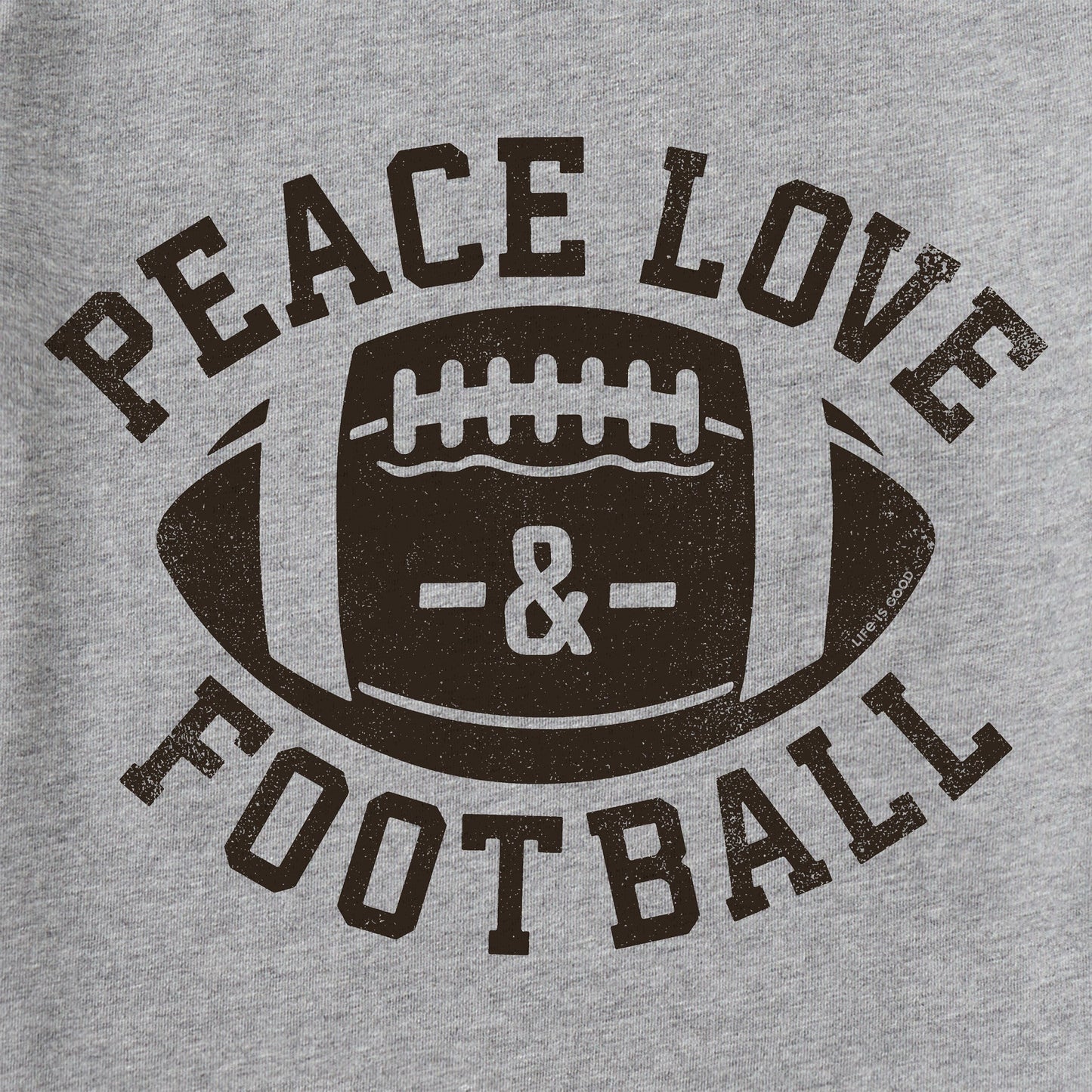 Men's Peace Love Football Short Sleeve Crusher Tee