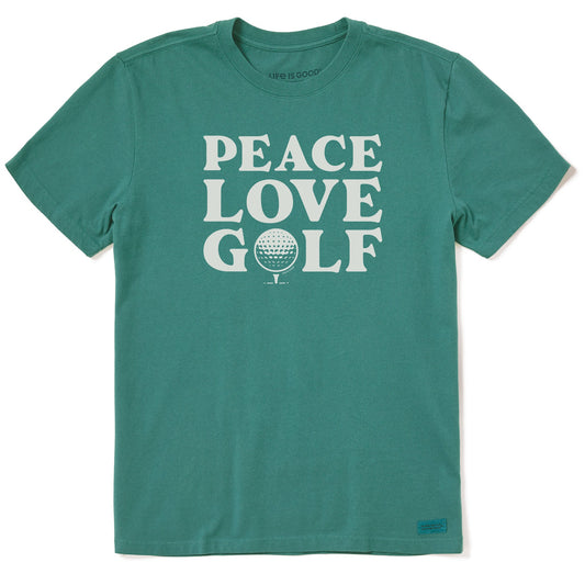 Men's Peace Love Golf Short Sleeve Crusher Tee