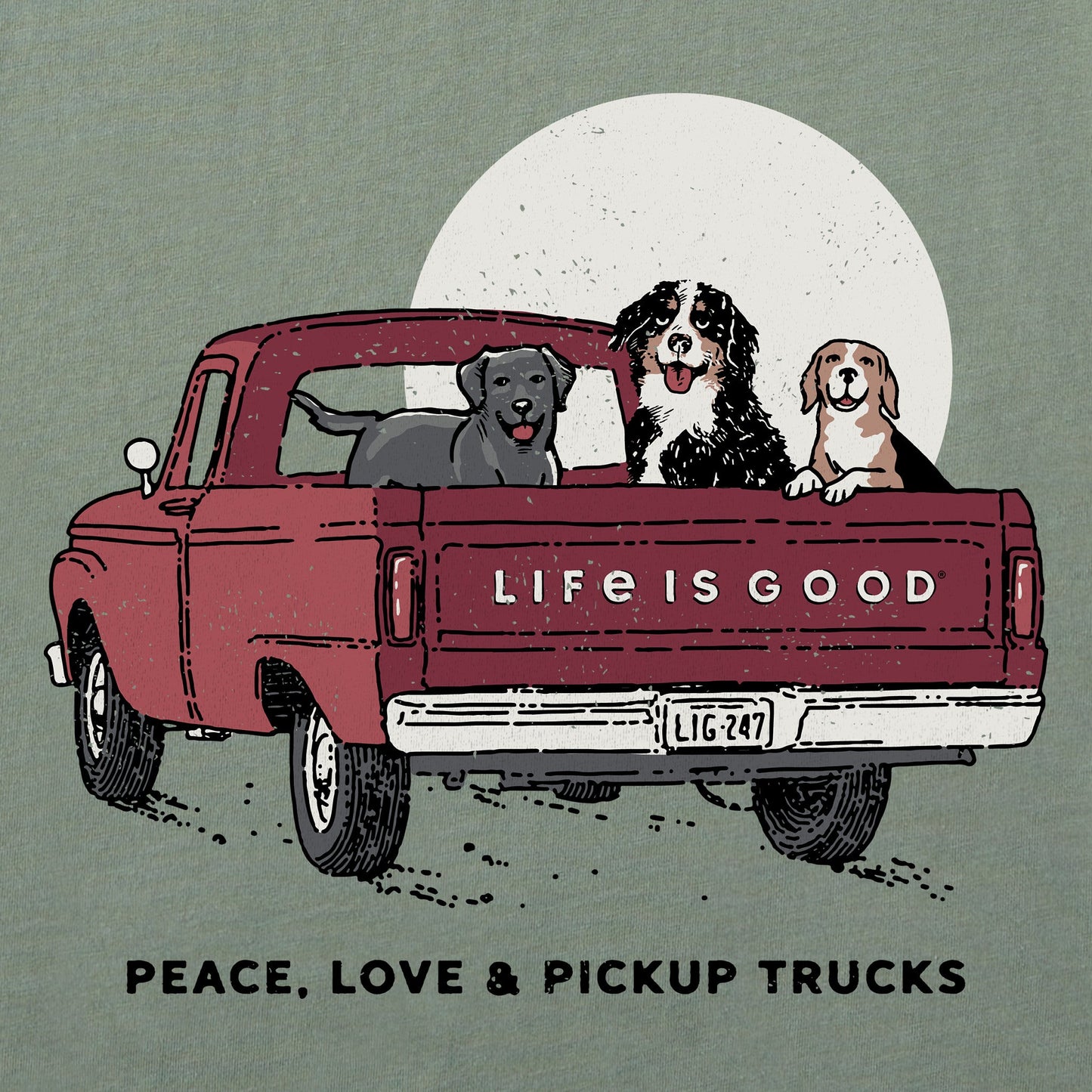 Men's Peace Love & Pickup Trucks Short Sleeve Tee