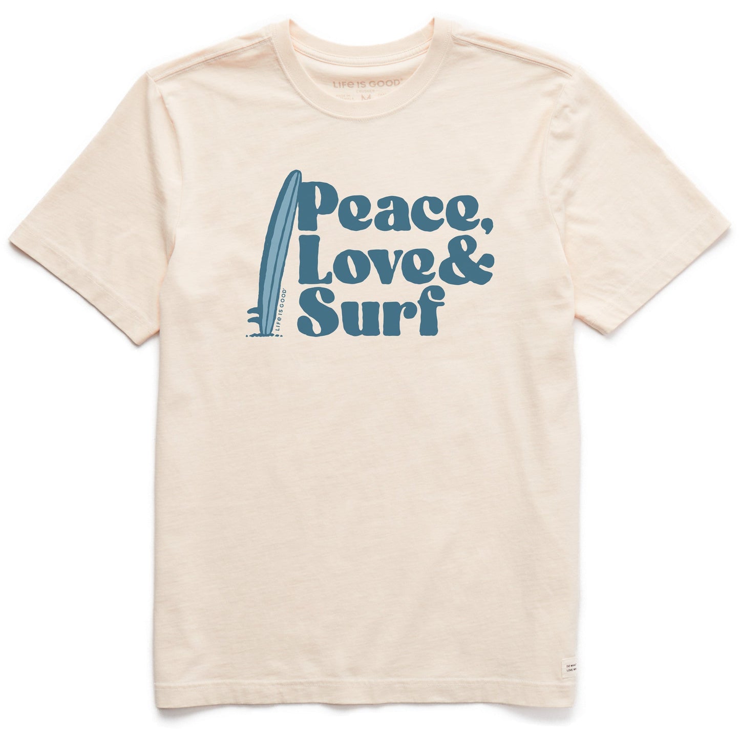 Men's Peace Love & Surf Short Sleeve Crusher Tee