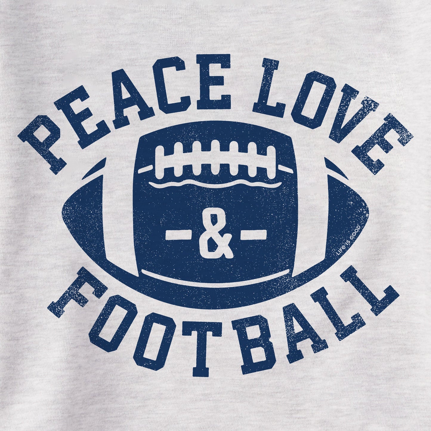 Men's Peace Love Football Simply True Fleece Crew