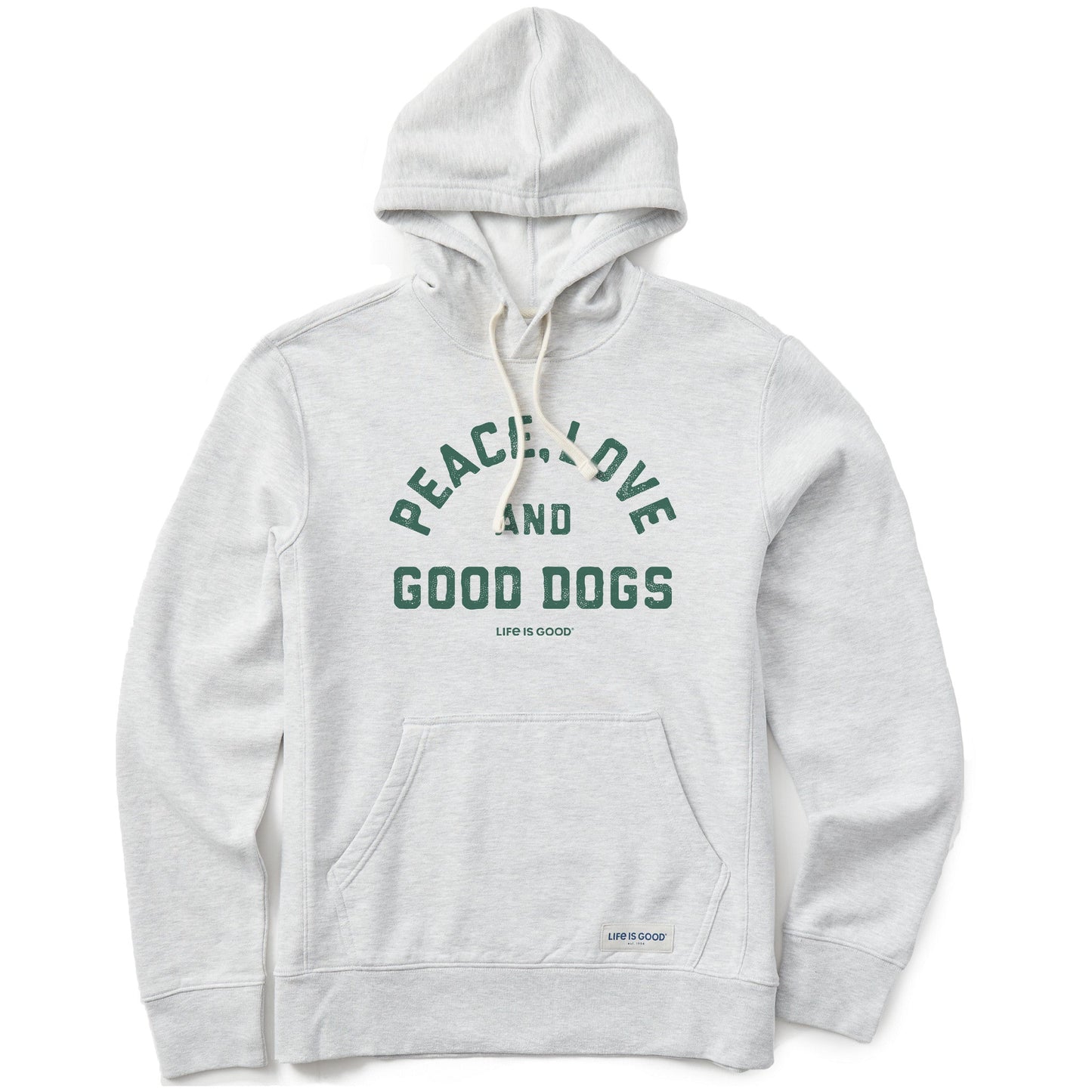 Men's Peace Love and Good Dogs Simply True Fleece Hoodie