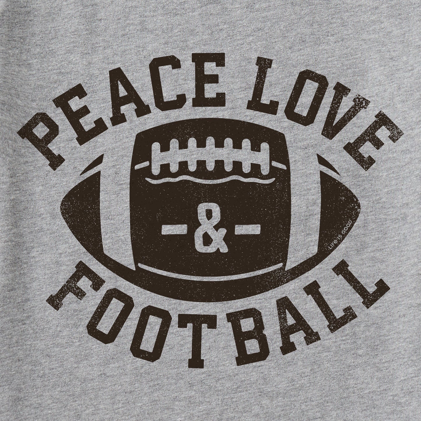 Kids Peace Love Football Short Sleeve Crusher Tee