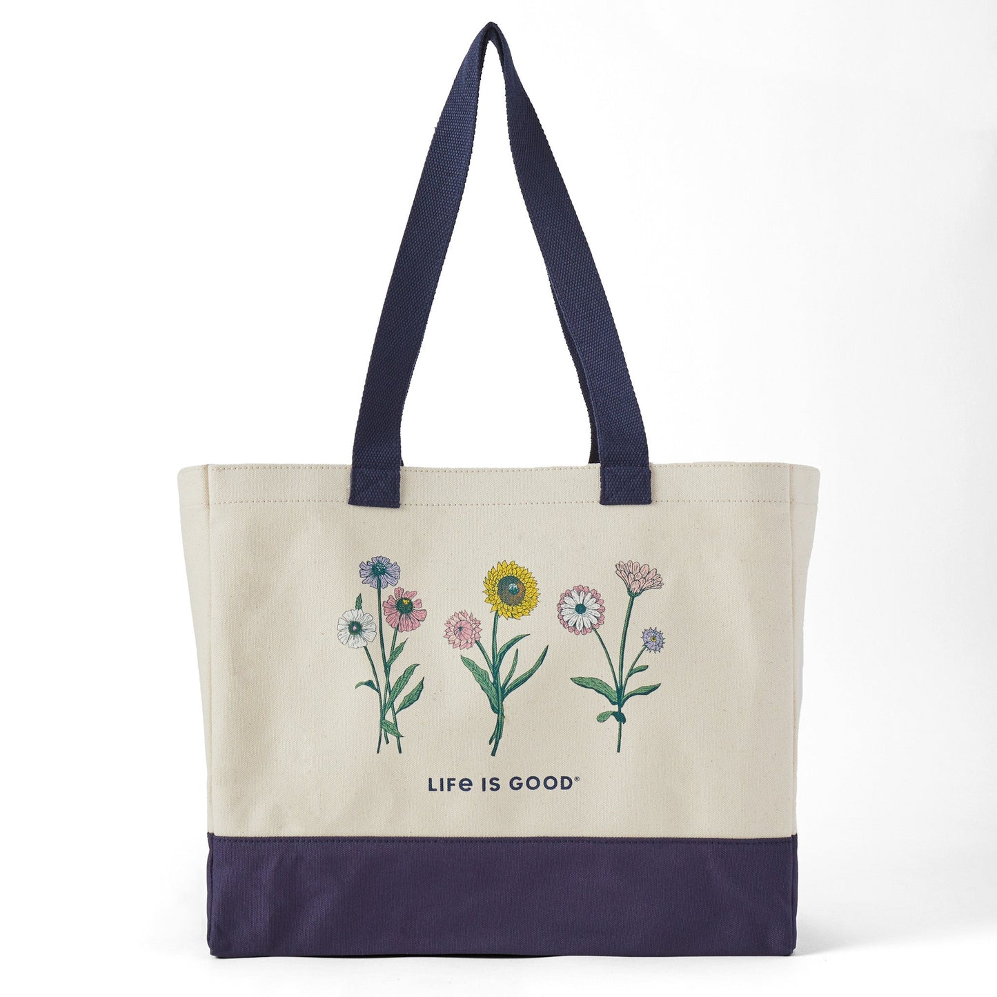 Adult Unisex Botanical Flowers Peace Cotton Canvas Tote