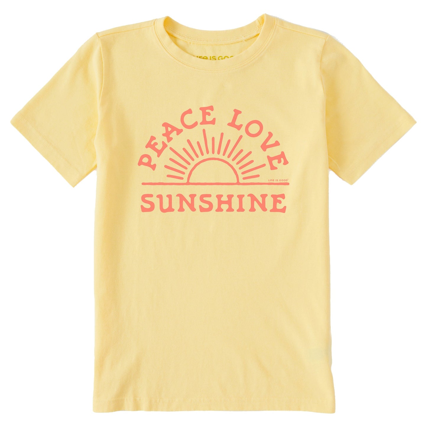 Kids Peace Love Sunshine Short Sleeve Crusher Tee